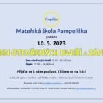 DEN OTEVŘENÝCH DVEŘÍ A ZÁPIS